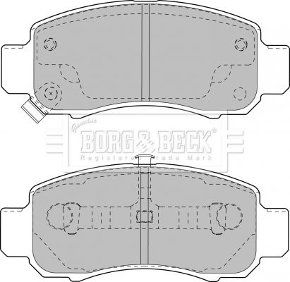 BORG & BECK Комплект тормозных колодок, дисковый тормоз BBP1906
